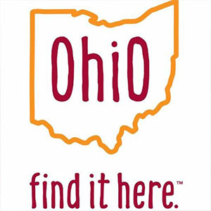 discover ohio, outline of ohio text find it here